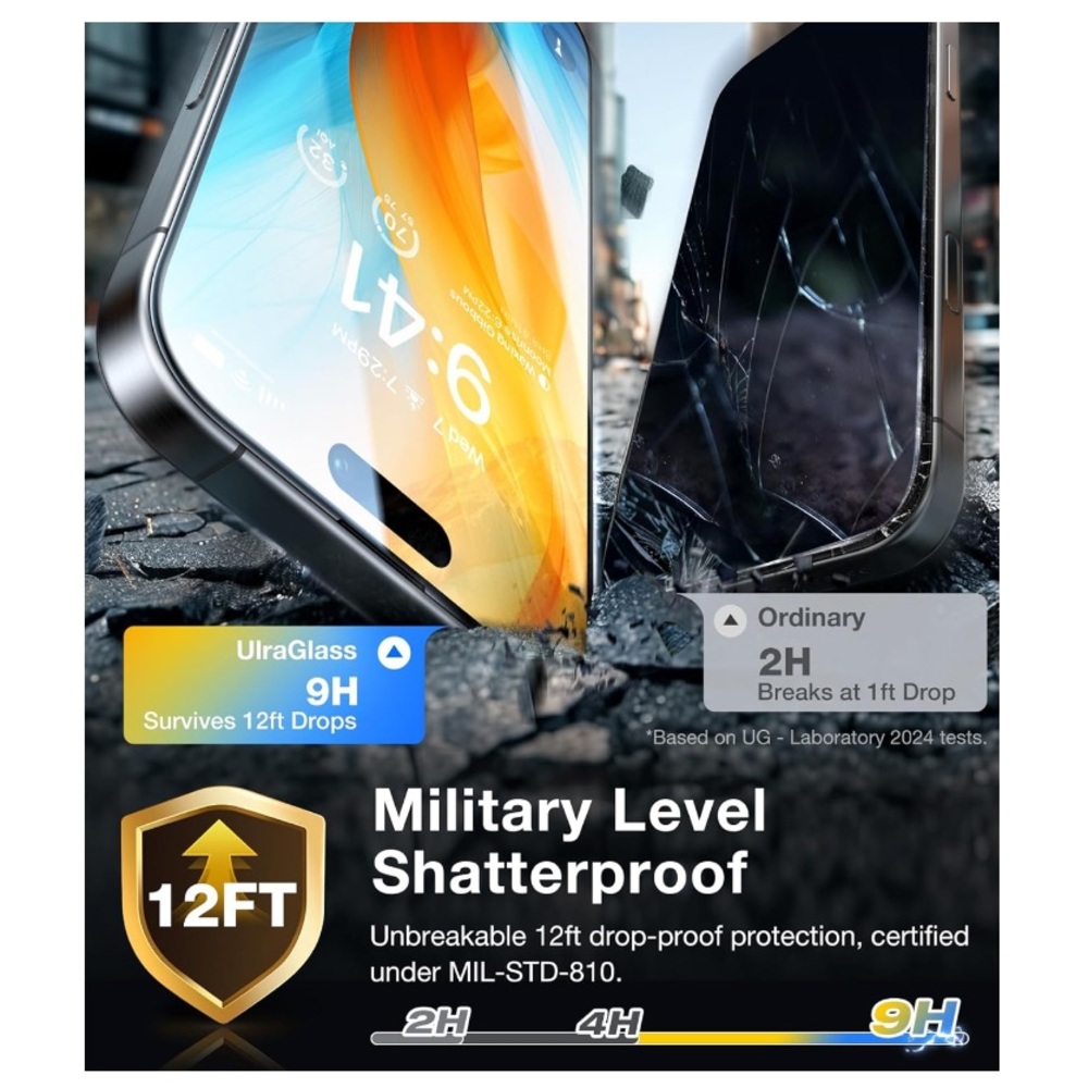 UltraGlass Screen Protector for iPhone 16 ProMax - Picture 3 of 4